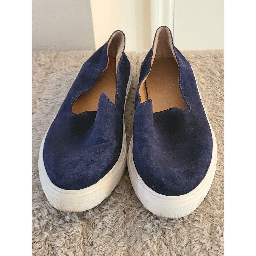 FRANCO SARTO~Womens Shoes Size 9.5-Material Upper Fabric Blue Suede~Slip On-